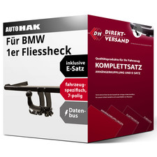 F�r 1er Fliessheck Typ E81/E87 Anh�ngerkupplung abnehmbar + E-Satz 7pol neu