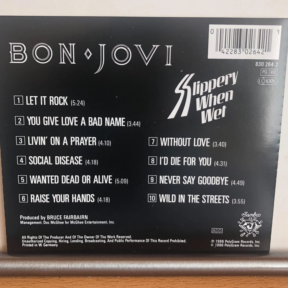 Bon Jovi - Slippery when wet - CD 1986 - Bild 2 von 3