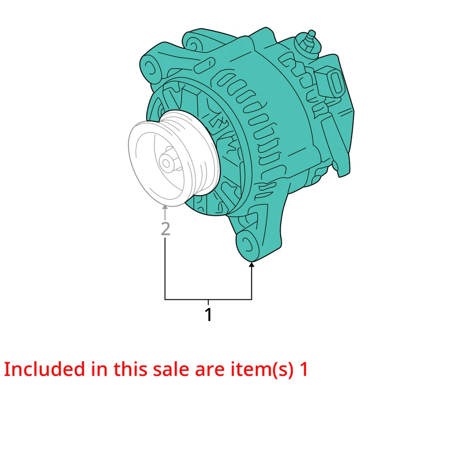 Alternator 4 Cylinder 2TRFE Engine Fits 11-15 TACOMA 1948445 - Image 3 of 4