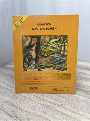 1981 TSR Dugeon Masters Screen for Advanced Dungeons and Dragons Game