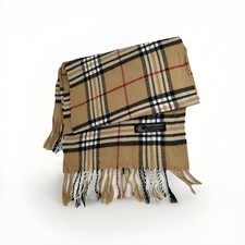 Italy Design 100 Cashmere Nova Check Scarf, 64 X 12 - EUC