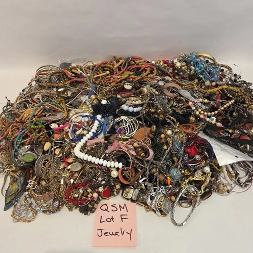Bulk Costume & Fashion Jewelry 15 Lbs of Mixed Wearable & Craft Vtg To Now Lot F
