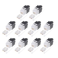 10pcs Gigabit RJ45 CAT6 Keystone Jacks Modules Tool-free Connection Cable adapte