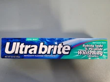 6 PACK Ultra Brite Cool Mint Toothpaste with Baking Soda & Peroxide 6oz