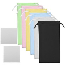 6pcs Sunglasses Eyeglasses Microfiber Soft Pouch Bag Storage Bag Multi Color