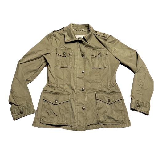BANANA REPUBLIC Jacket Womens Size XS Army Green Field Safari Utility Cargo - Picture 1 of 14