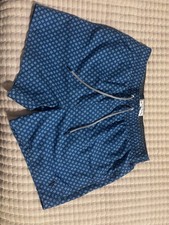 Ted Baker London Swim Trunks Shorts Blue Pattern Men s Size 3 Medium Excellent
