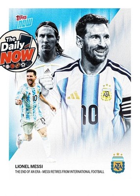 Lionel Messi 2026 Topps NOW Argentina Card #1 - Messi Retires PRESALE