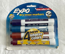 Vintage 2005 Sanford EXPO Low Odor Dry Erase Markers 4 Pack Intense Colors NOS