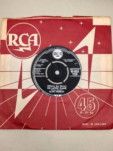 Elvis Presley (Marie’s The Name) His Latest Flame RCA 1258 7” Vinyl Free UK Post