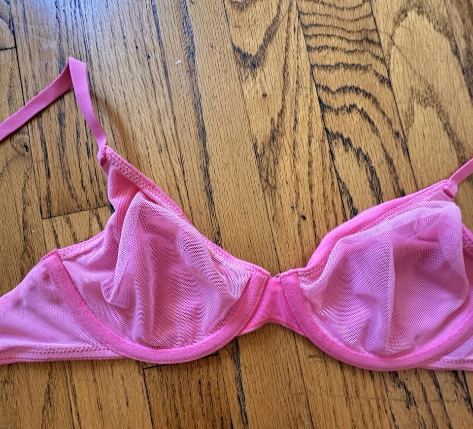 Skims Fits Everyone T Shirt Bra PINK Mesh Lined NWT 36A - Image 2 of 4