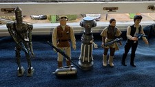 Vintage Star Wars Kenner Figuren 5 Stück mit Original Zubehör 1977 1980 198
