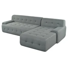 L-Shaped Modular Sofa Minimalist Style 2-Piece Set with Free Combinations