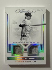 2023 Panini Flawless - Legendary Materials Tommy Henrich #LM-TH /25 (MEM)