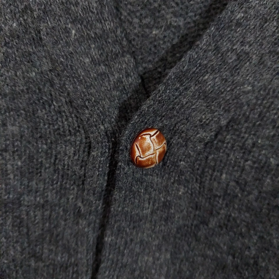 Suéter Jantzen Para Hombres Grande Gris Cárdigan Cuello en V Botón Delantero Hecho en EE. UU. Abuelo Foto 3 de 4