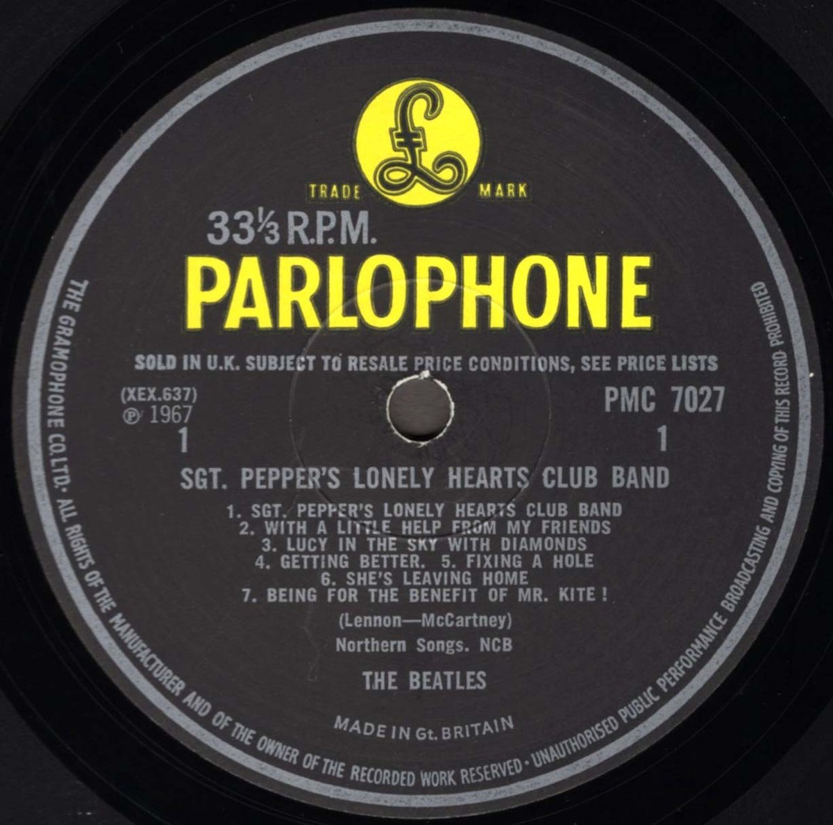 The Beatles Sgt. Pepper's UK盤Mono 1stプレス The Beatles sgt peppers lonely hearts club band vinyl 1st