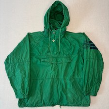 Vintage Gap Anorak Pullover Jacket Mens XL Green Packable Hoodie Nautical Sport