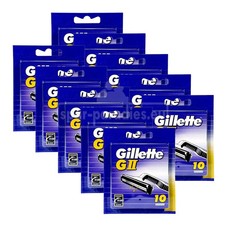 100 x Gillette GII G2 Rasierklingen Ersatzlin...