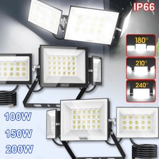 IP66 Security Lights Outdoor LED Floodlights 3 Head Waterproof Courtyard Garden