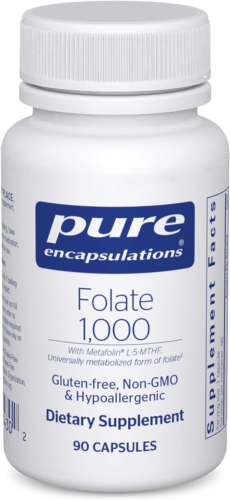 Pure Encapsulations Folate 1000 - Metafolin L-5-MTHF - Heart Health Supplement* - Picture 9 of 9