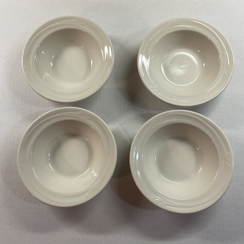 4 Oneida Dessert Or Fruit Bowl 6.5" White 6.5”