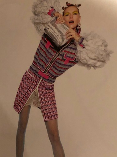 CHANEL 17P NEW TAGS FANTASY TWEED PINK LILAC JACKET Gripoix CC buttons FR42-40 - Picture 11 of 11
