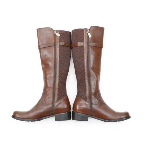 Blondo Ladies 7 M Viva Waterproof Tall Brown Leather Knee High Side Zip Boots - Picture 12 of 12
