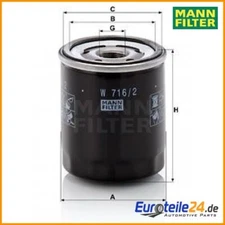 Oil filter Mann filter W716/2 for Alfa Romeo Giulietta Mito