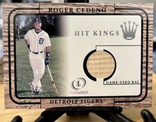 2001 Fleer Legacy Baseball Roger Cedeno Hit Kings Game Used Bat Tigers