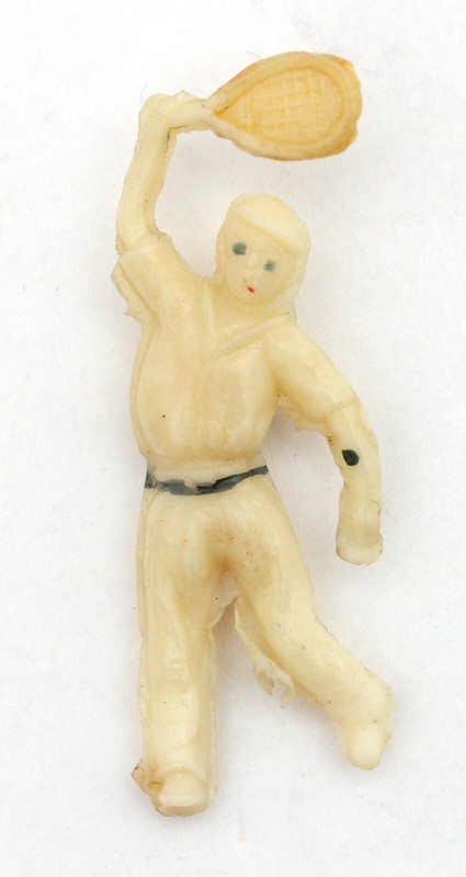 1940’s Vintage Celluloid TENNIS PLAYER Charm-Cracker Jack Prize Toy-Japan