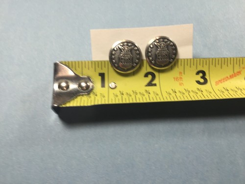 US Air Force - Dress Hat Chain Strap Buttons (screw back with nuts) 2 pcs - Picture 4 of 6