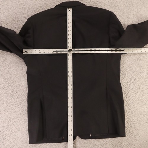 Versace Jacket XL Black Worsted Wool Serge Twill Blazer Sport Coat Nordstrom 46R - Picture 11 of 16