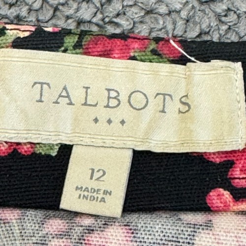 - TALBOTS Floral Pencil Skirt Cotton Stretch Office Colorful Sz 12 - Picture 3 of 4