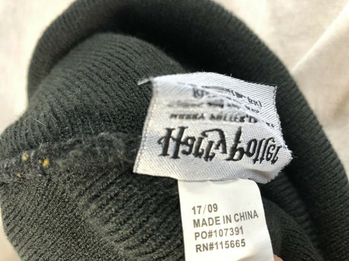 Harry Potter Hogwarts Cap Hat Embroidered Poof Beanie Adult One Size Black Multi - Picture 10 of 10