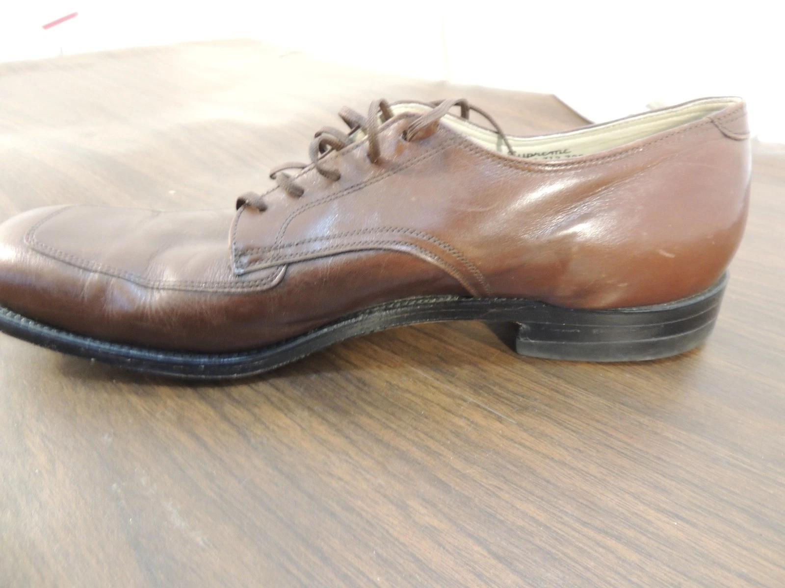 SCARPE ABITO VINTAGE FOOT SO PORT SUPREME DA UOMO 11AA SCARPA DESTRA SOLO PELLE 50388
