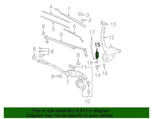 Bomba de lavadora genuína GM 2006-2014 Chevrolet Cadillac Pontiac Impala DTS 15140461 - Imagem 2 de 2