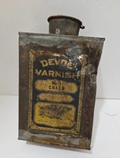 Antique Tin Can Devoe Varnish Pint