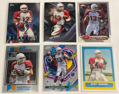 KURT WARNER 6 Card LOT-  2023 Topps Composite Football, No Duplicates - Lot D
