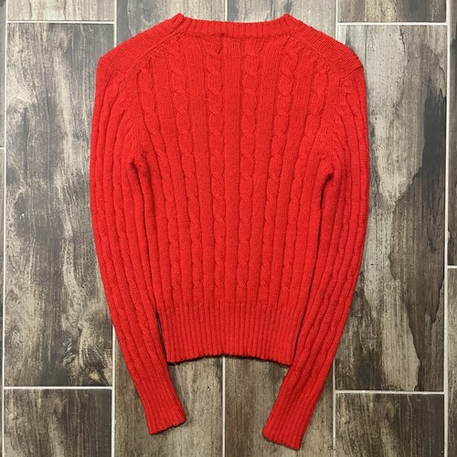 Vintage 70s Shetlander Crazy Horse Wool Cable-Knit Sweater - Picture 3 of 8