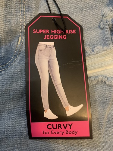 NOBO Super High Rise Jeggings- Light Wash Denim- Curvy for all bodies- sz 5 - Picture 8 of 9