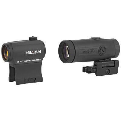 Holosun HS403C 2 MOA Dot Micro Red Dot Sights & HM3X 3X Magnifier