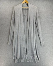 Natori Womens Size XS Gray Open Front Duster Cardigan Duster Sweater Casual Flow