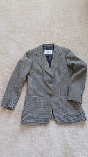 Vintage 70s Burberry Houndstooth Women Blazer