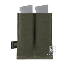 KRYDEX Tactical Double 9mm Open Top Magazine Pouch Carrier MOLLE Ranger Green