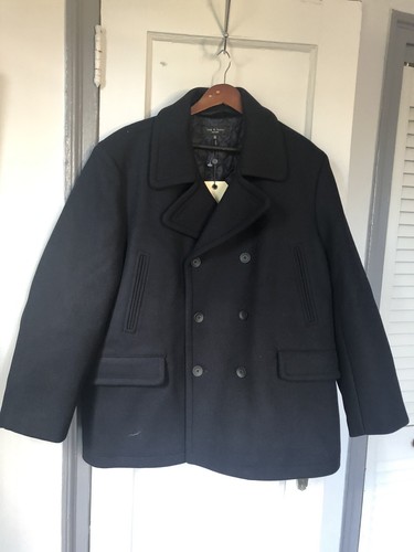 NWT RAG & BONE Peacoat negro para hombre talla XXL MRSP $995 - Imagen 3 de 8
