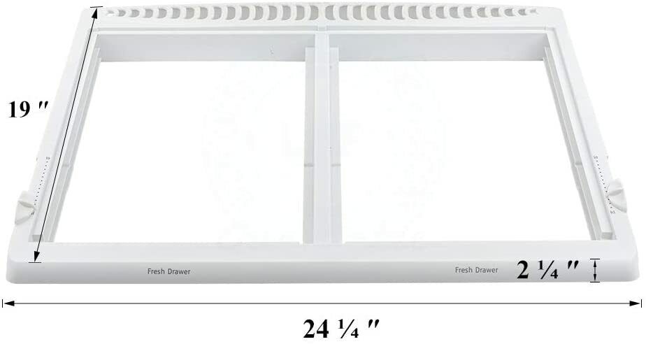 Crisper Drawer Cover Frame Compatible with Frigidaire Refrigerator 240364787 - Picture 2 of 5