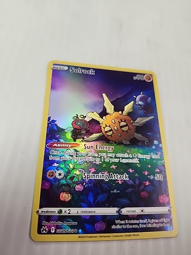 Solrock GG15/GG70 Galarian Gallery SWSH Crown Zenith Full Art Pokemon Card ¿