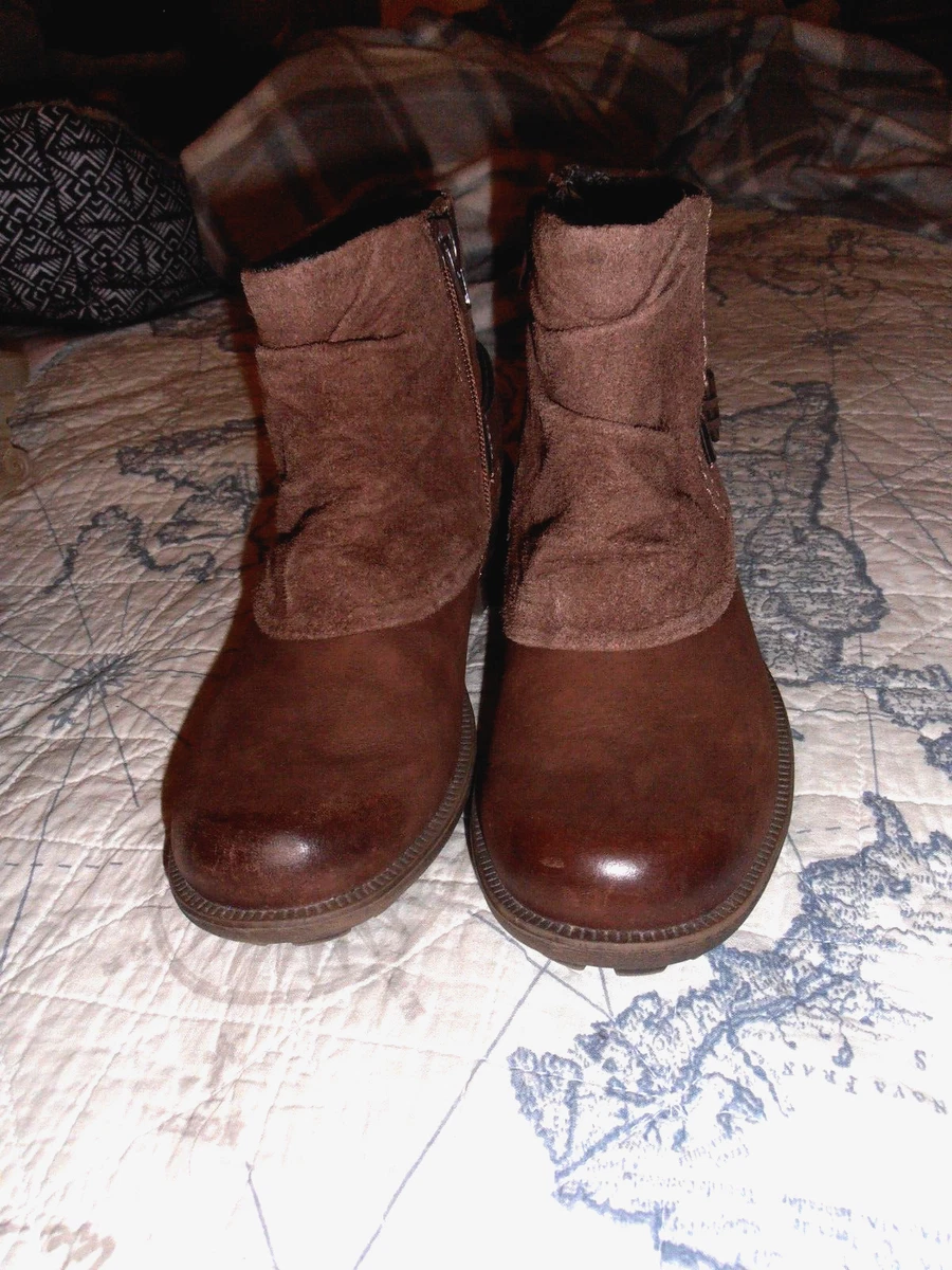 Earth Origins Paige Leather Ankle Boot Side Zip Women 5 1 2 eBay
