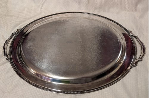 Vintage Oneida JEFFERSON Large Silverplate Waiter Tray - Picture 6 of 8