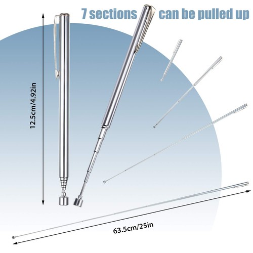 4 Pack Magnetic Telescoping Pick Up Tool with Pocket Clip Grabber Reacher Tool - Picture 6 of 6